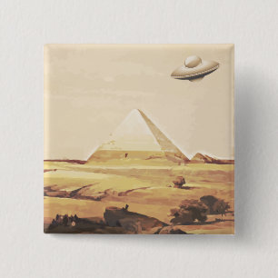 Badge Carré 5 Cm Vaisseau spatial de Gizeh