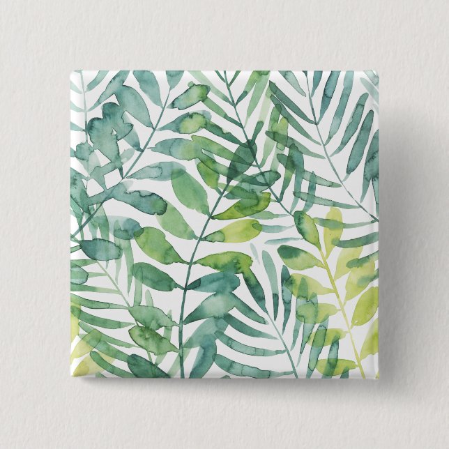 Badge Carré 5 Cm Valse Frond - Feuilles Frond Palm (Devant)