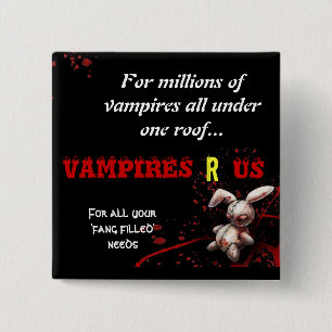 Badge Carré 5 Cm vampires r nous insigne