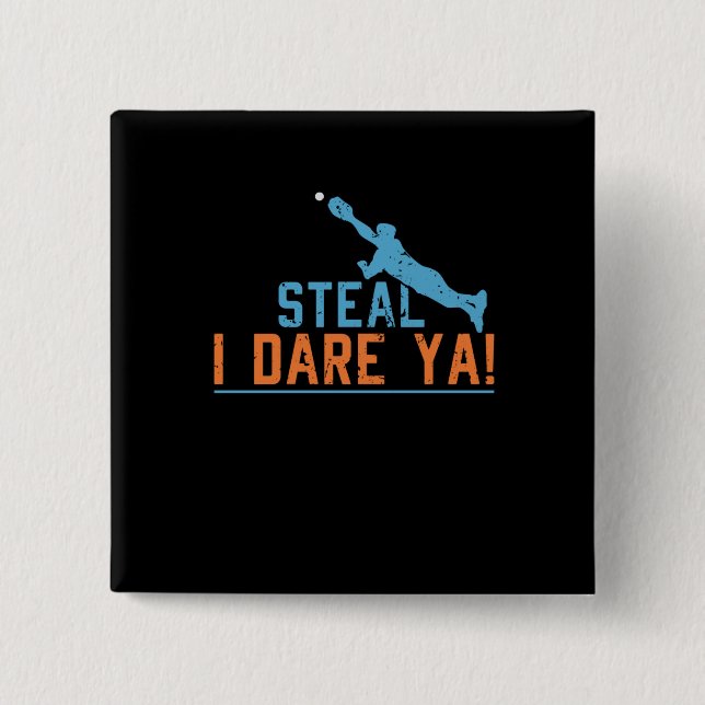Badge Carré 5 Cm Vapeur I Oser Ya - Soirée De Baseball (Devant)