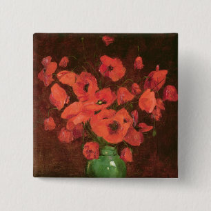 Badge Carré 5 Cm Vase de fleurs 2