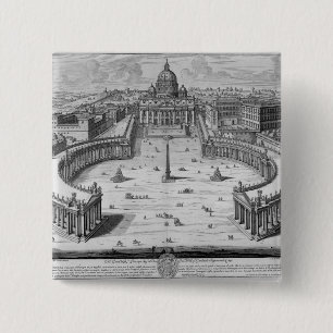 Badge Carré 5 Cm Vatican, Rome