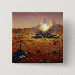 Badge Carré 5 Cm Véhicule Mars ascendant