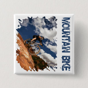 Badge Carré 5 Cm Vélo de montagne