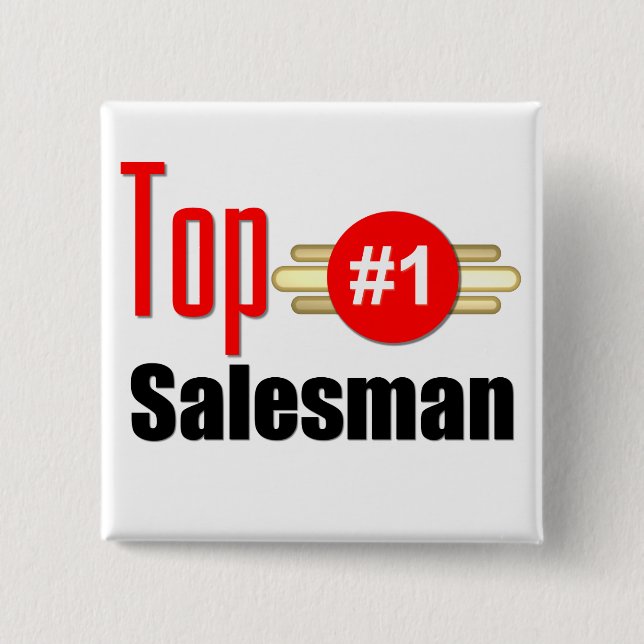 Badge Carré 5 Cm Vendeur supérieur (Devant)