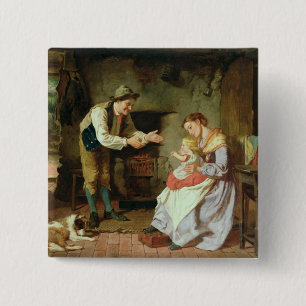 Badge Carré 5 Cm Venez au papa