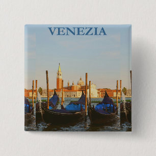 Badge Carré 5 Cm Venise Italie