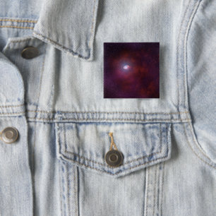 Badge Carré 5 Cm Vent Pulsar D'Une Étoile Neutron.
