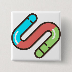 Badge Carré 5 Cm ver