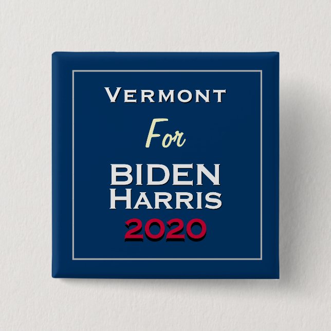 Badge Carré 5 Cm Vermont pour BIDEN HARRIS 2020 Carré (Devant)