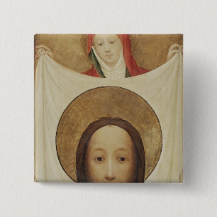 Badge Carré 5 Cm Veronica de saint avec le Sudarium, c.1420