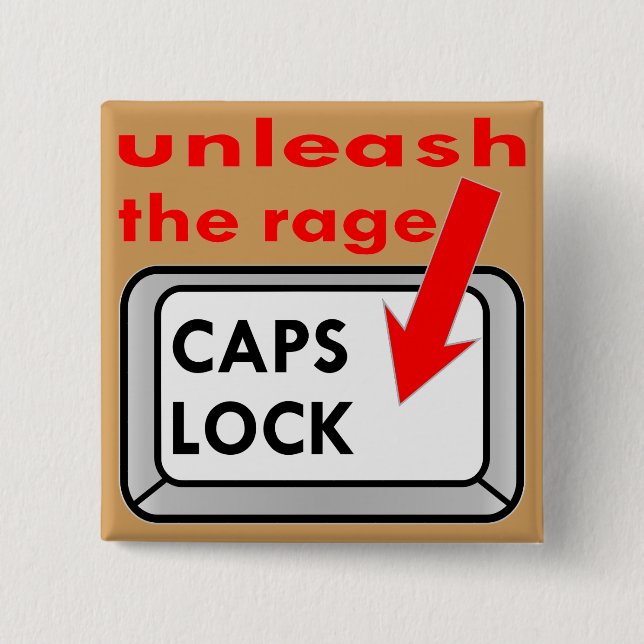Badge Carré 5 Cm Verrouillage casquette Libérer La Rage (Devant)