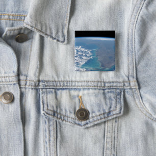 Badge Carré 5 Cm Vers Le Nord La Péninsule De Floride.