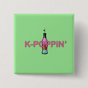 Badge Carré 5 Cm Vert de Kpoppin