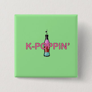 Badge Carré 5 Cm Vert de Kpoppin