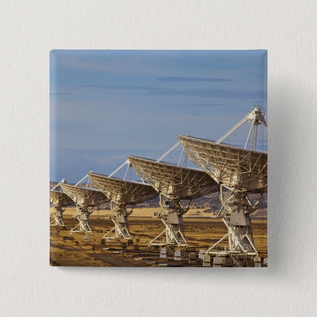 Badge Carré 5 Cm Very Large Array, alias National Radio Astronomy (Devant)