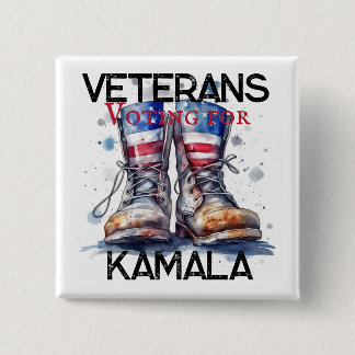Badge Carré 5 Cm Vétérans pour le bouton Kamala