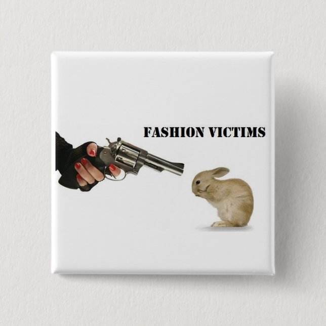 Badge Carré 5 Cm Victimes de mode (Devant)