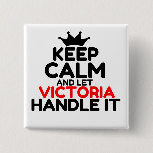 BADGE CARRÉ 5 CM VICTORIA