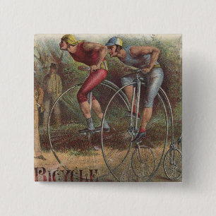Badge Carré 5 Cm Victorian High Wheel Bicycles