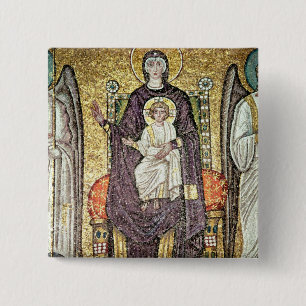 Badge Carré 5 Cm Vierge et enfant
