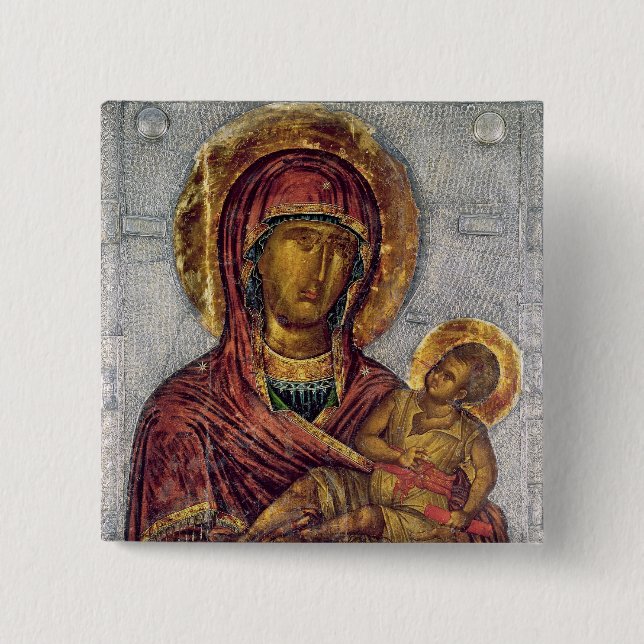 Badge Carré 5 Cm Vierge et enfant 3 (Devant)
