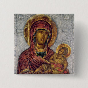 Badge Carré 5 Cm Vierge et enfant 3
