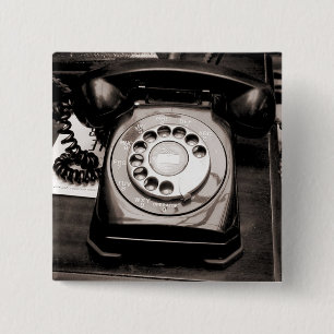 Badge Carré 5 Cm Vieux téléphone