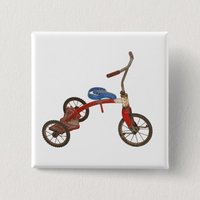 Badge Carré 5 Cm Vieux tricycle (Devant)
