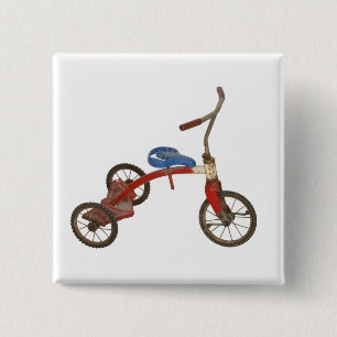 Badge Carré 5 Cm Vieux tricycle