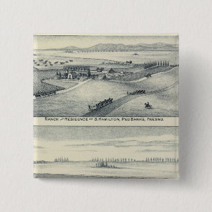Badge Carré 5 Cm Vignoble Estella Blanca, Californie