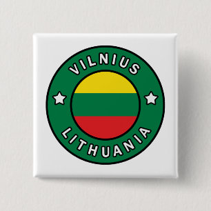 Badge Carré 5 Cm Vilnius Lituanie