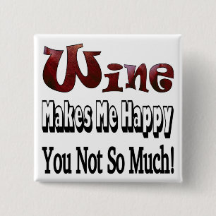Badge Carré 5 Cm Vin Joyeux
