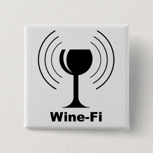Badge Carré 5 Cm Vin Wave Waves Black Vin Verre