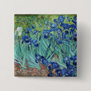 Badge Carré 5 Cm Vincent van Gogh Irises