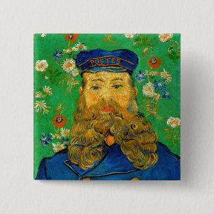 Badge Carré 5 Cm Vincent Van Gogh - Postman Joseph Roulin
