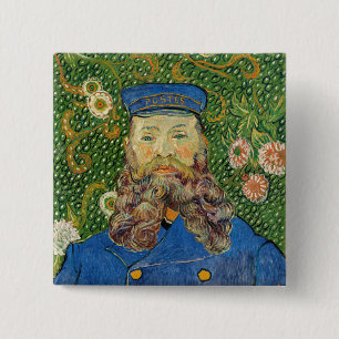 Badge Carré 5 Cm Vincent Van Gogh - Postman Joseph Roulin
