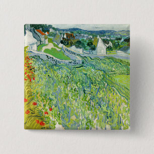 Badge Carré 5 Cm Vincent van Gogh - Vignobles à Auvers