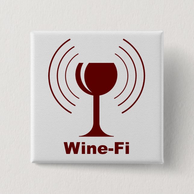 Badge Carré 5 Cm Vins Waves Vins Bourgogne Verre (Devant)