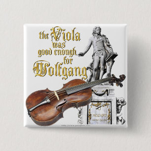 Badge Carré 5 Cm Viola et Mozart