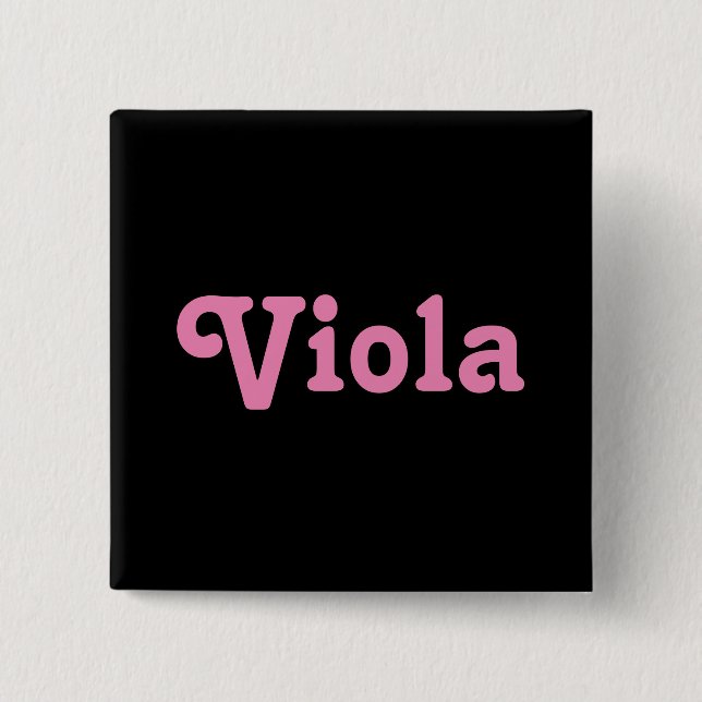 Badge Carré 5 Cm Viole de bouton (Devant)