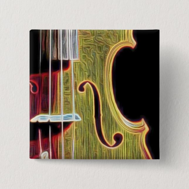 Badge Carré 5 Cm Violon, alto, violoncelle ? (Devant)