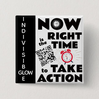 Badge Carré 5 Cm VISIBILITÉ GLOW indivisible