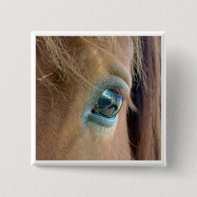 Badge Carré 5 Cm Vision de cheval (Devant)