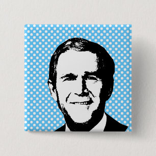 Badge Carré 5 Cm Vitesse de George W Bush
