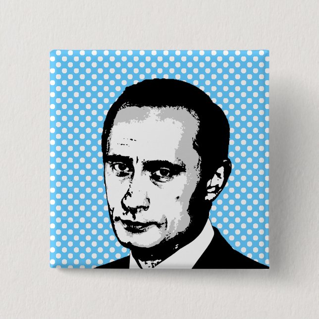 Badge Carré 5 Cm Vladimir Poutine (Devant)