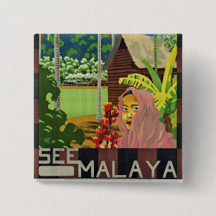 Badge Carré 5 Cm Voir Malaya