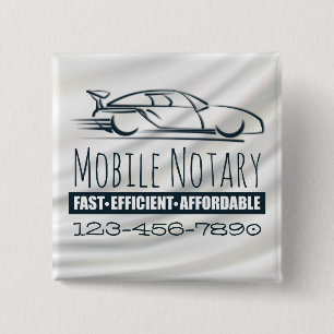 Badge Carré 5 Cm Voiture rapide pour le service de notaire mobile a