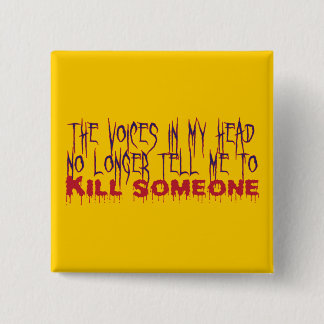 Badge Carré 5 Cm Voix dans ma tête