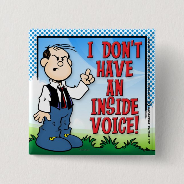 Badge Carré 5 Cm Voix intérieure (Devant)
